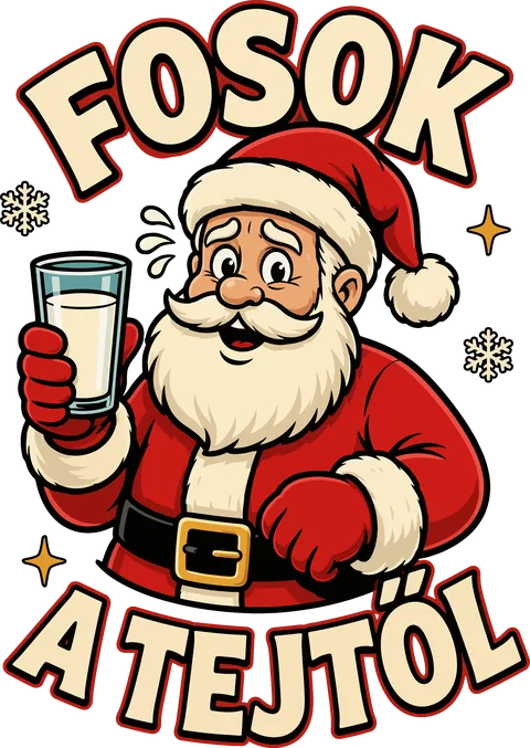 Mikulás fosik a tejtől