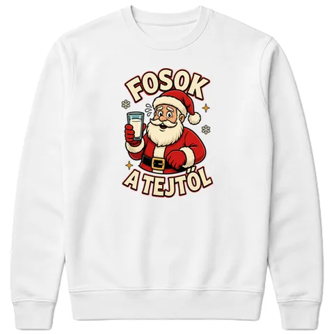 Mikulás fosik a tejtől